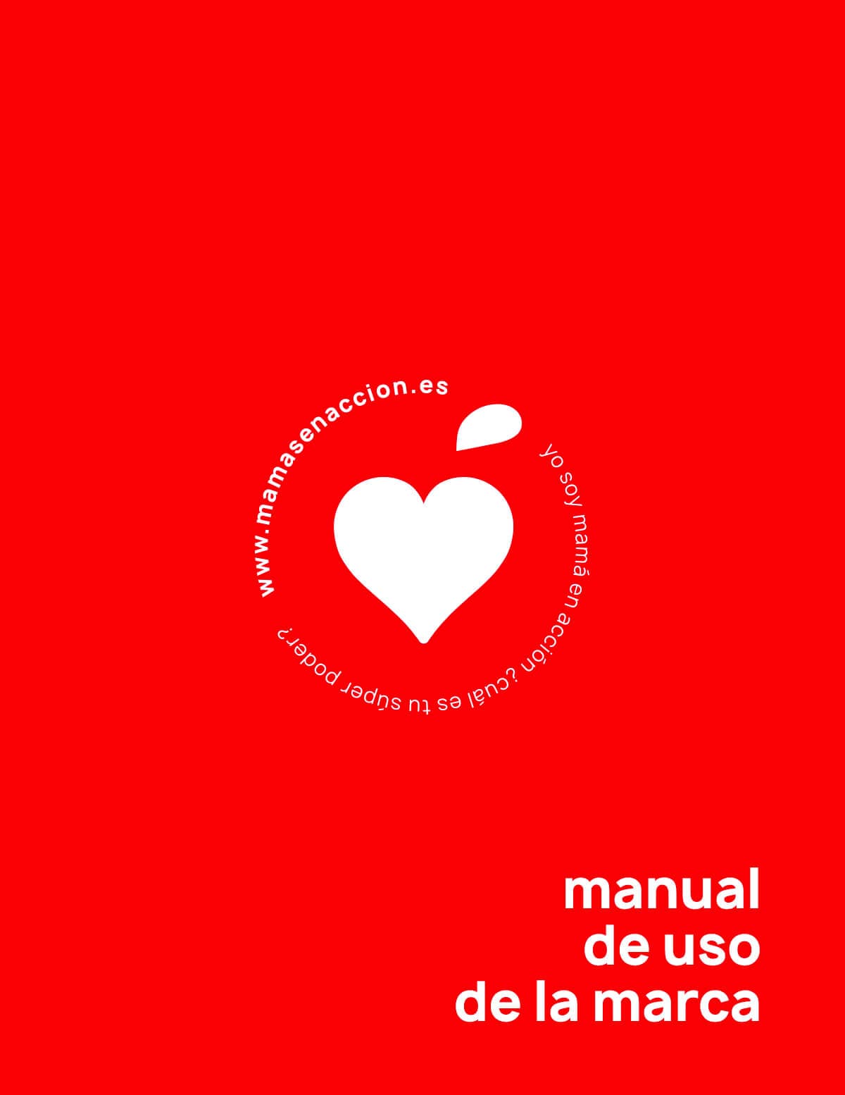 Portada del manual de uso de la marca de Mamás en Acción